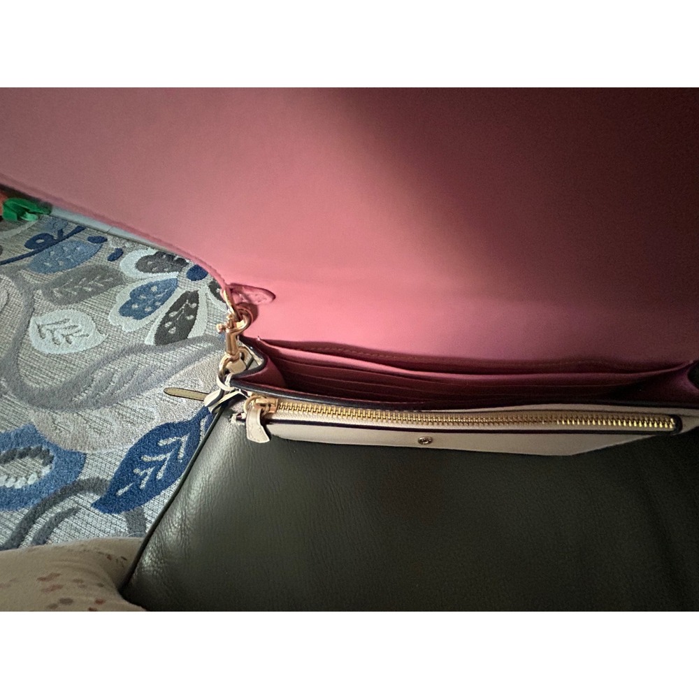 Coach Signature Floral Print Crossbody Bag Brown Pink Monogram Wallet Clutch - Picture 10 of 10